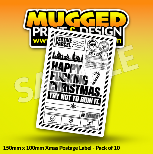 RUDE Xmas Labels (Pack of 10)