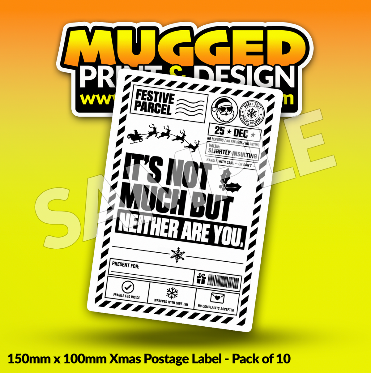 RUDE Xmas Labels (Pack of 10)