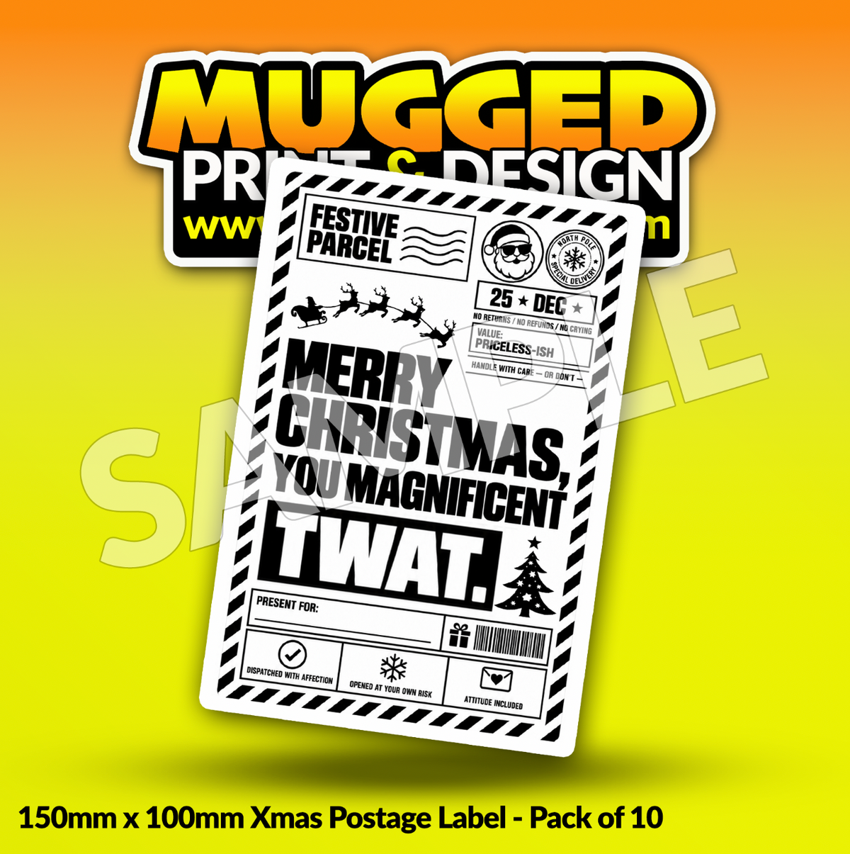 RUDE Xmas Labels (Pack of 10)