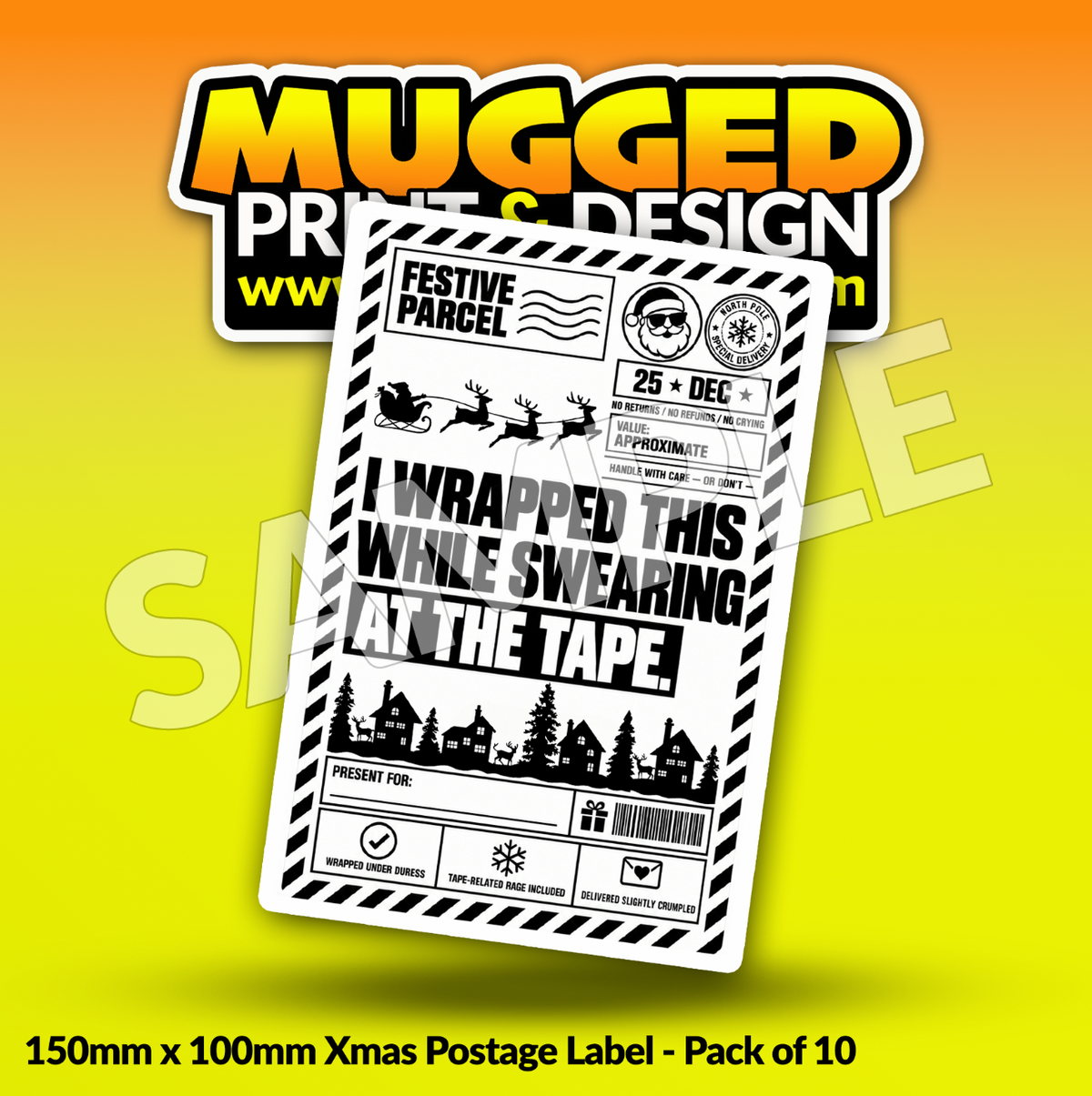 RUDE Xmas Labels (Pack of 10)