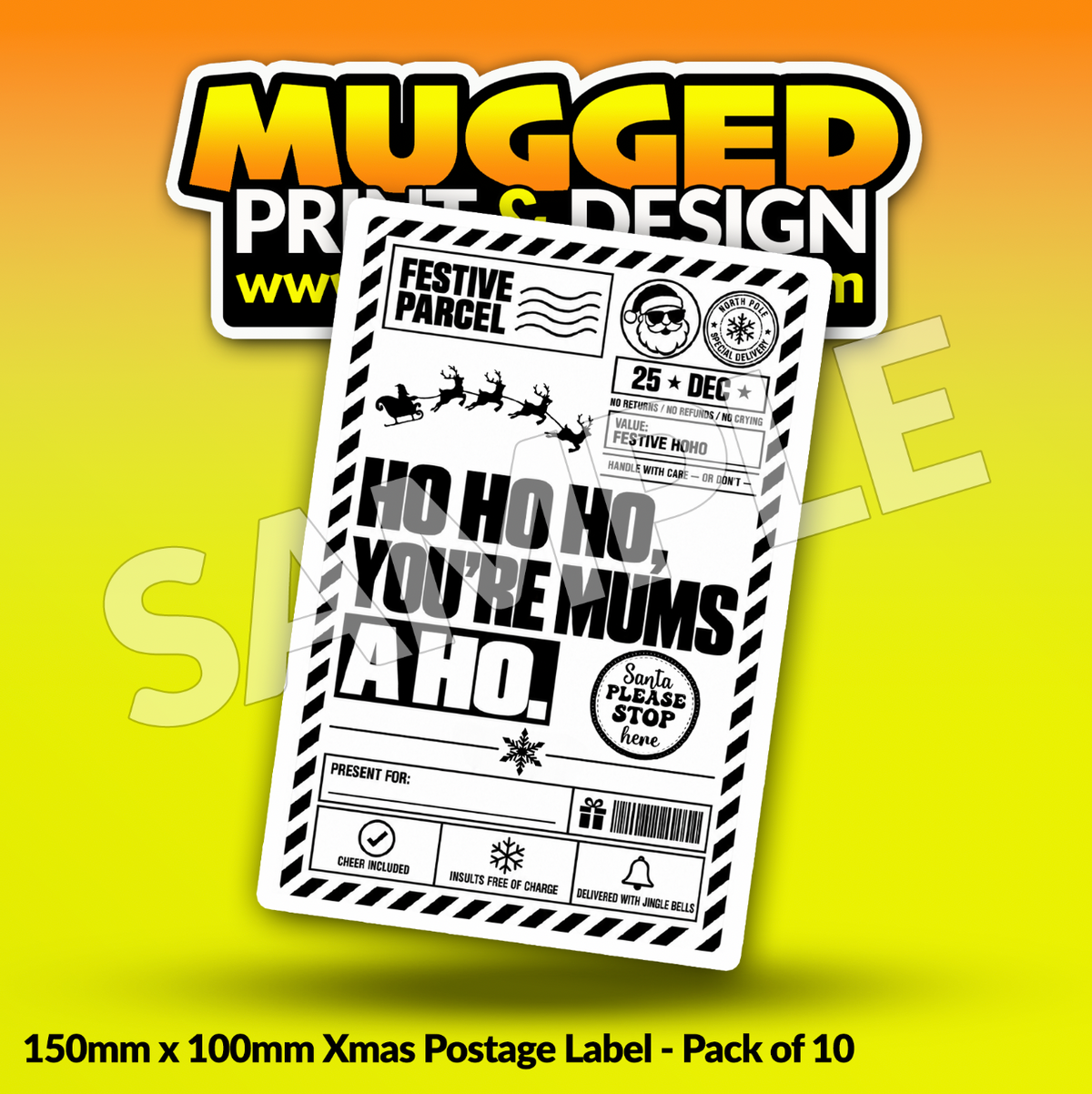 RUDE Xmas Labels (Pack of 10)