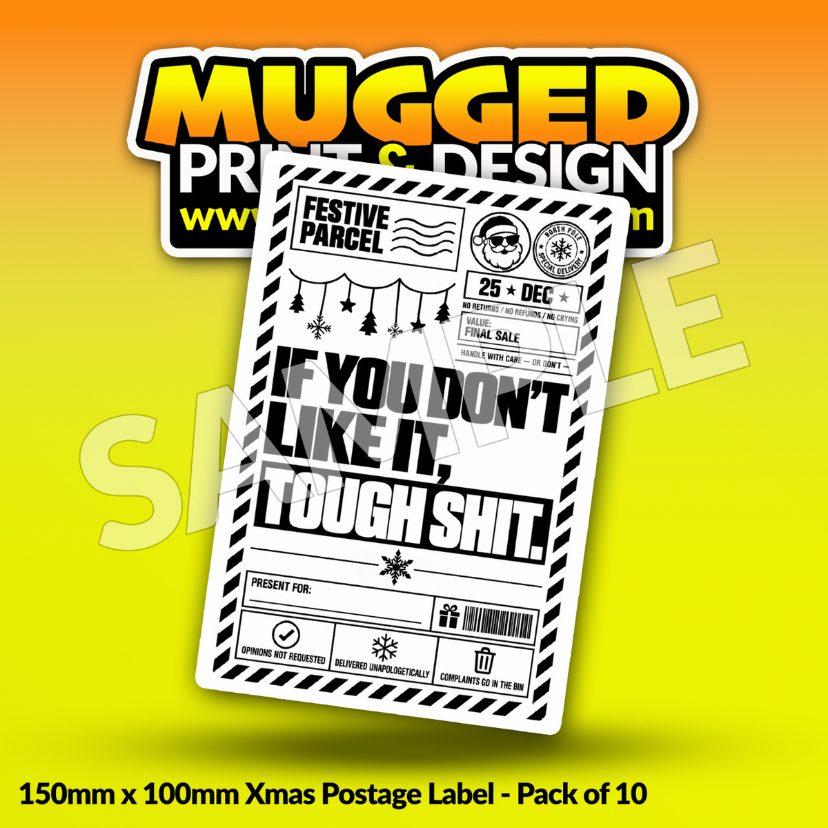 RUDE Xmas Labels (Pack of 10)