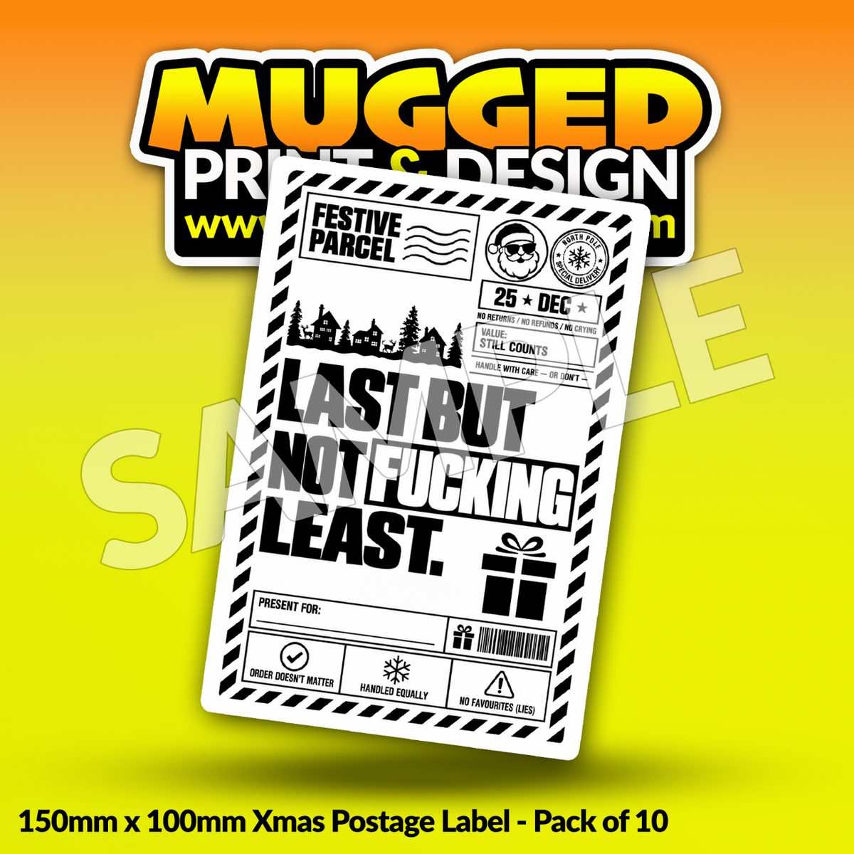 RUDE Xmas Labels (Pack of 10)