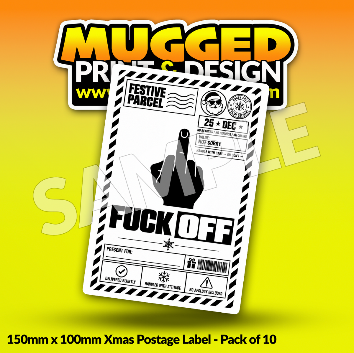 RUDE Xmas Labels (Pack of 10)