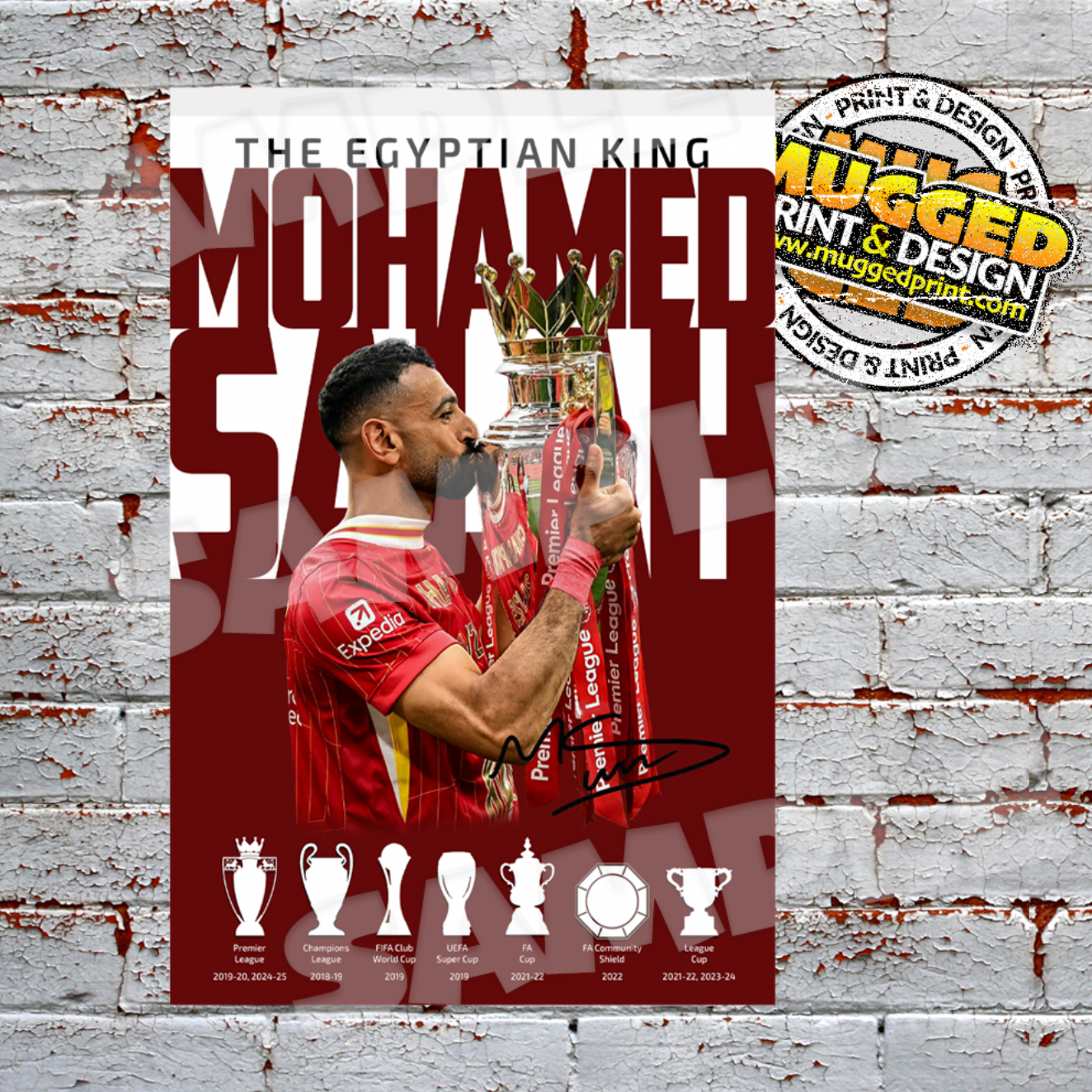 Aluminium Liverpool FC - Mo Salah 'Egyptian King' Sign