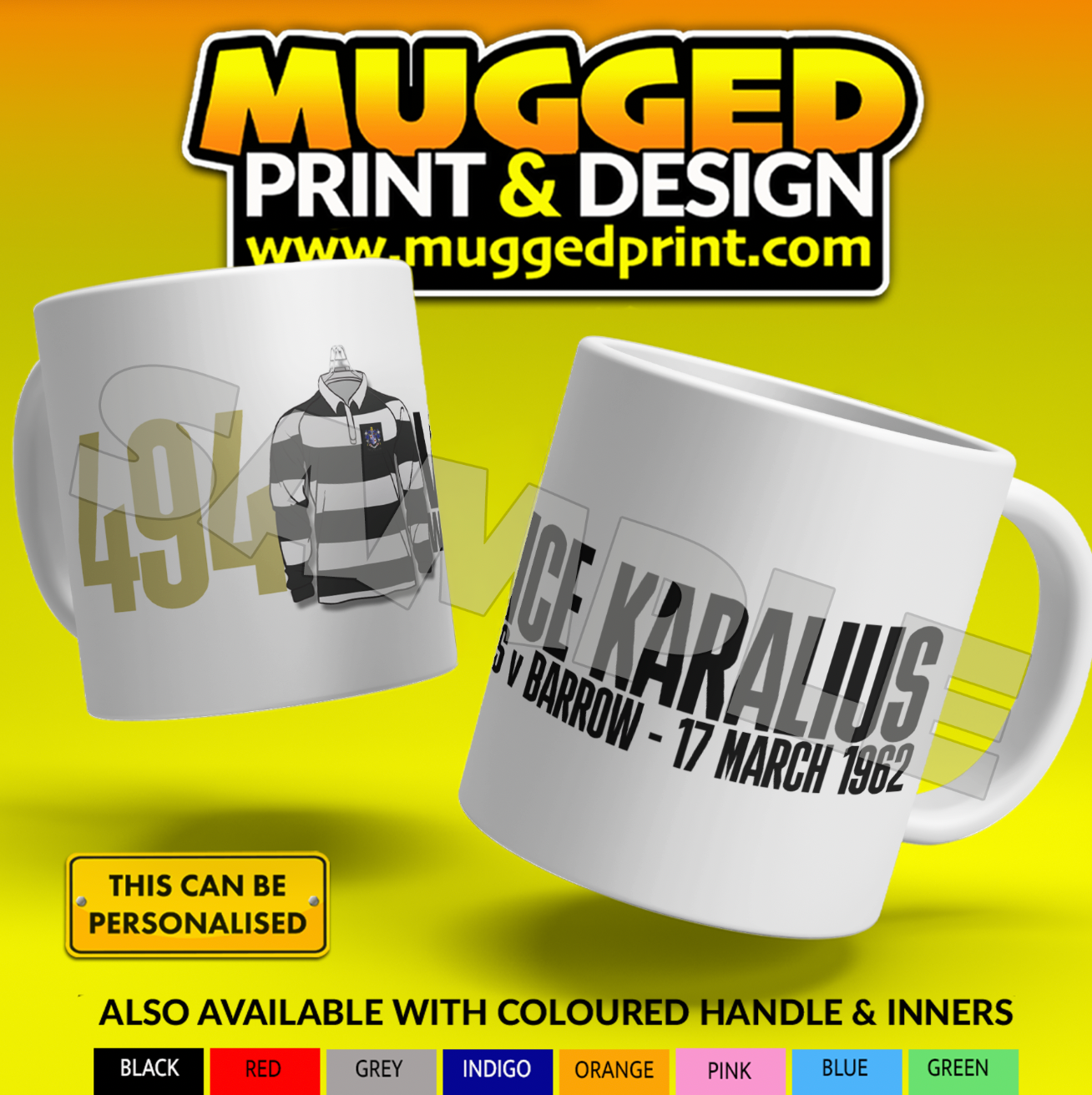 Widnes RLFC Heritage Player Mug