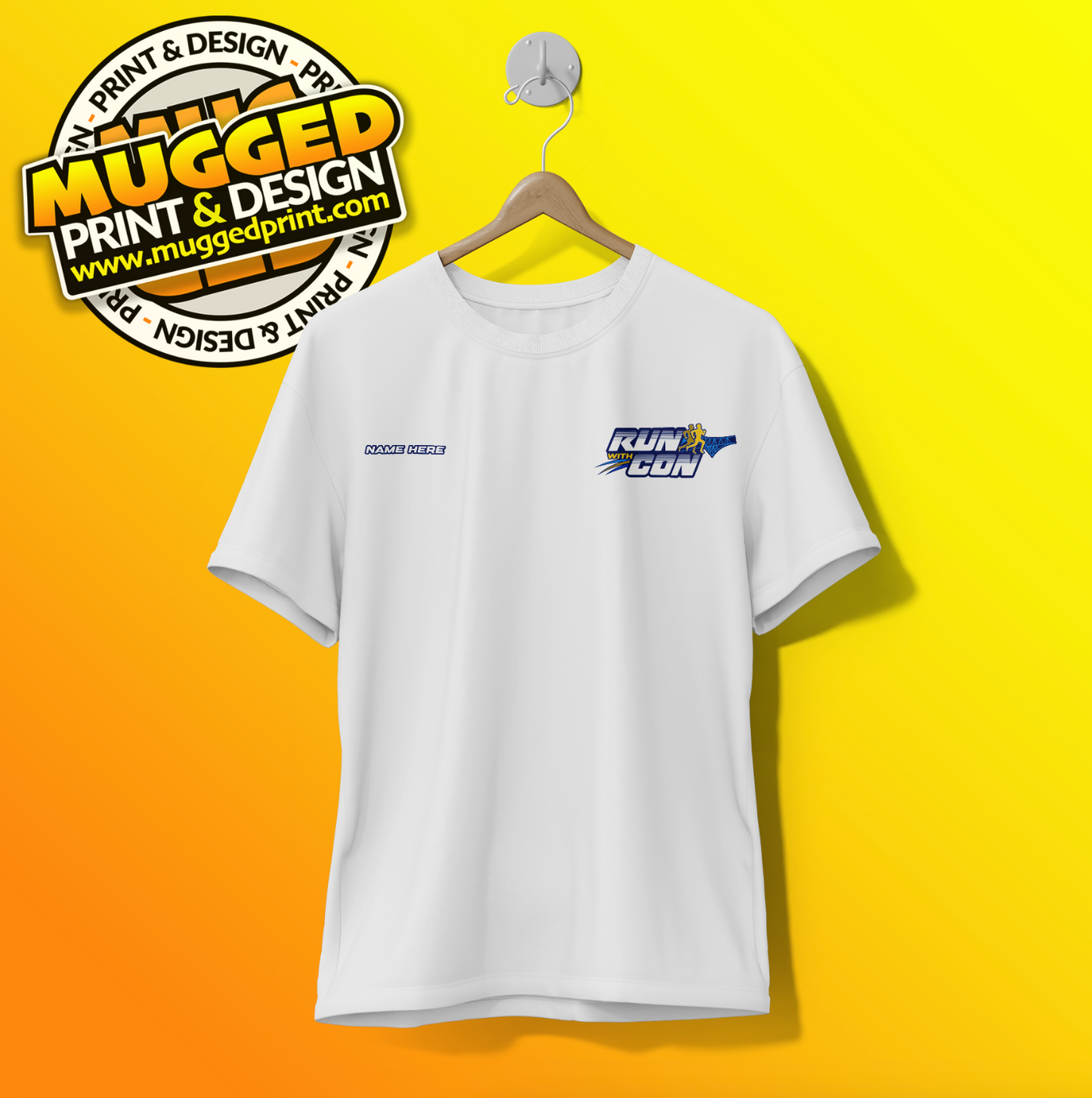 Run with Con Sports Tee - Adults S-2XL