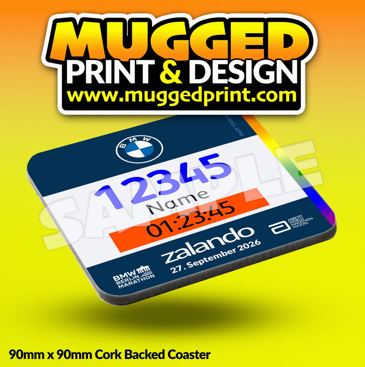 2026 Berlin Marathon Coaster PERSONALISED